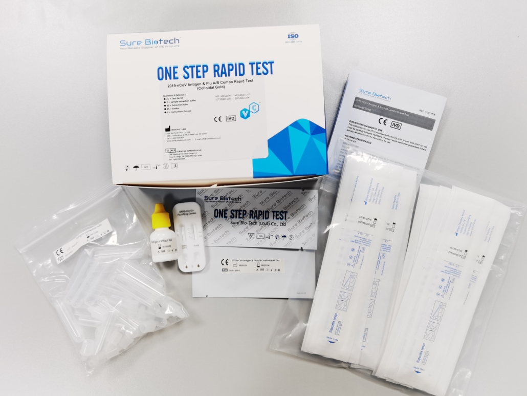 COVID-19 ag and FLU A B Comba rapid test